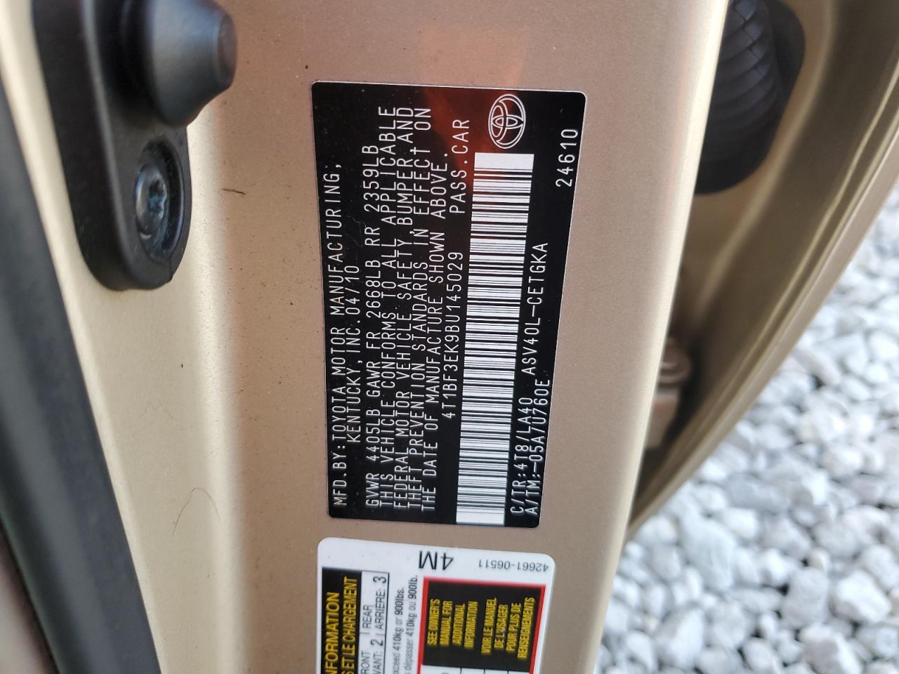 4T1BF3EK9BU145029 2011 Toyota Camry Base