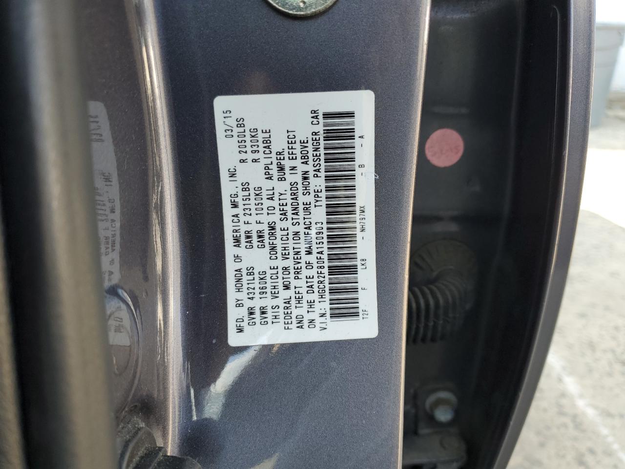 1HGCR2F80FA150903 2015 HONDA ACCORD - Image 12