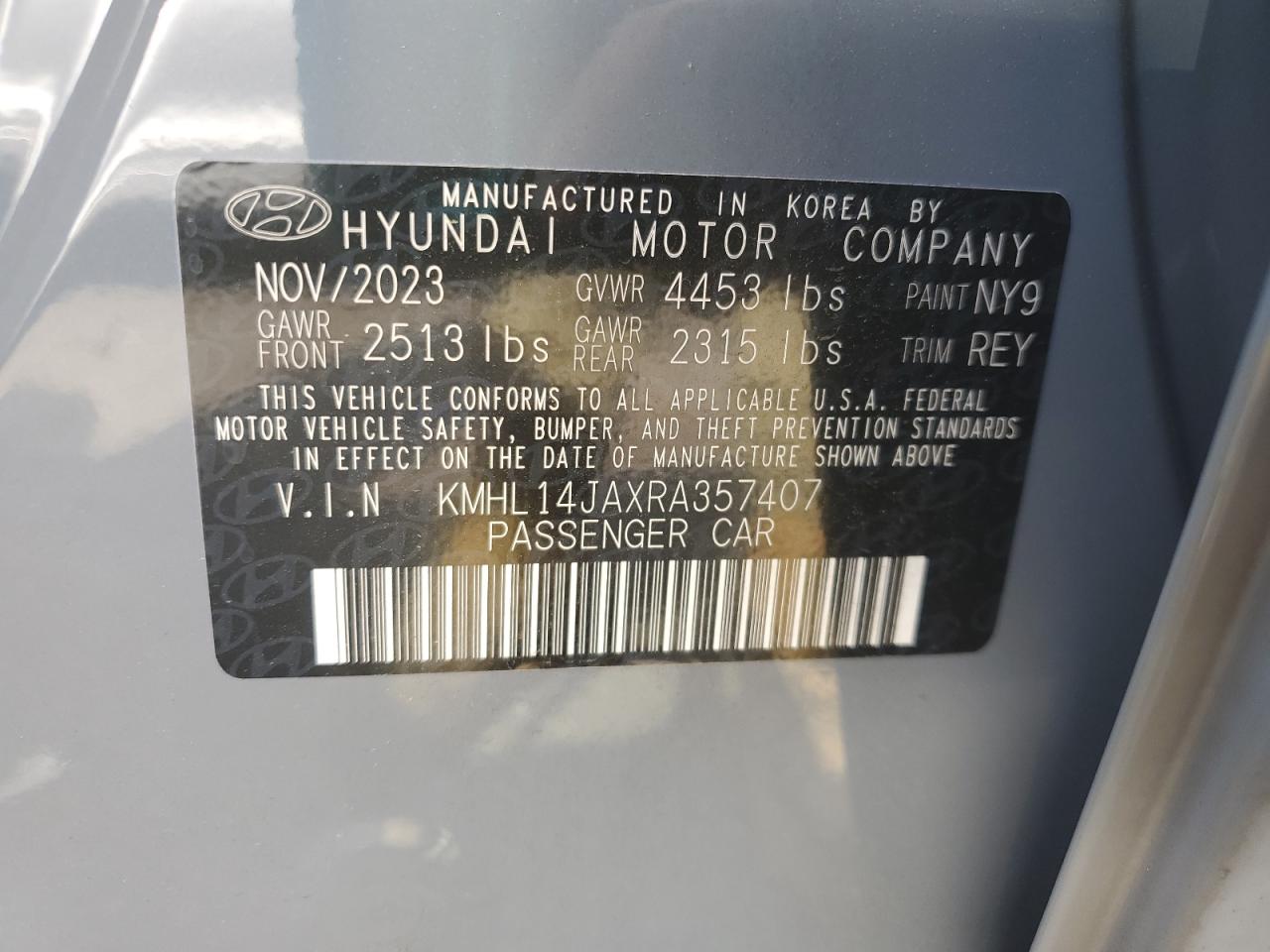 KMHL14JAXRA357407 2024 Hyundai Sonata Sel