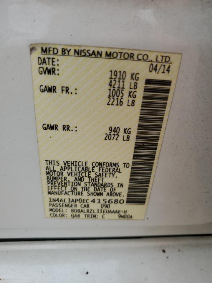 1N4AL3AP0EC415680 2014 Nissan Altima 2.5