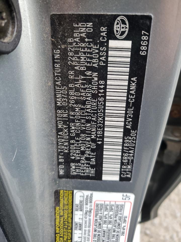 4T1BE32K05U561448 2005 Toyota Camry Le