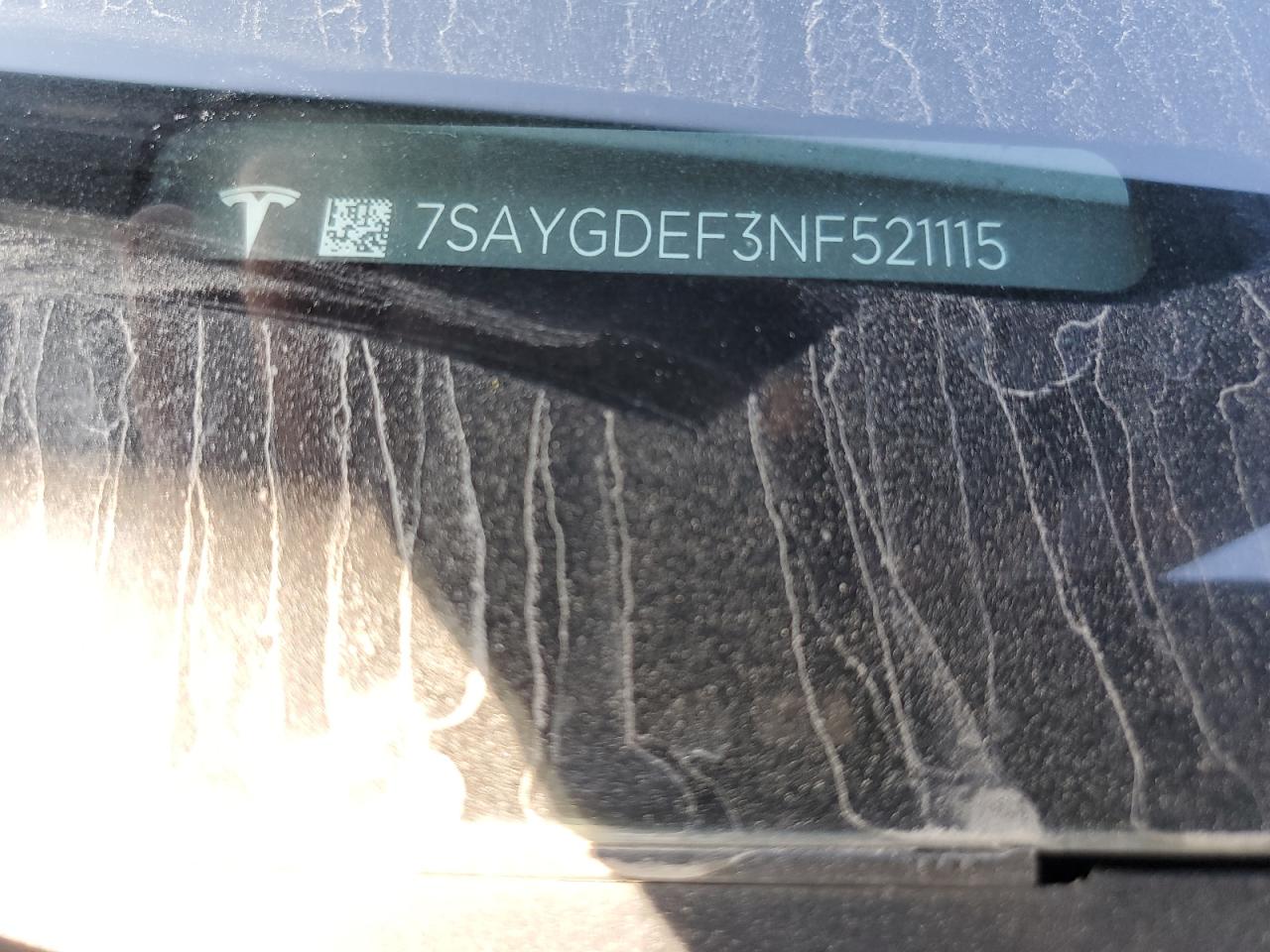 7SAYGDEF3NF521115 2022 Tesla Model Y