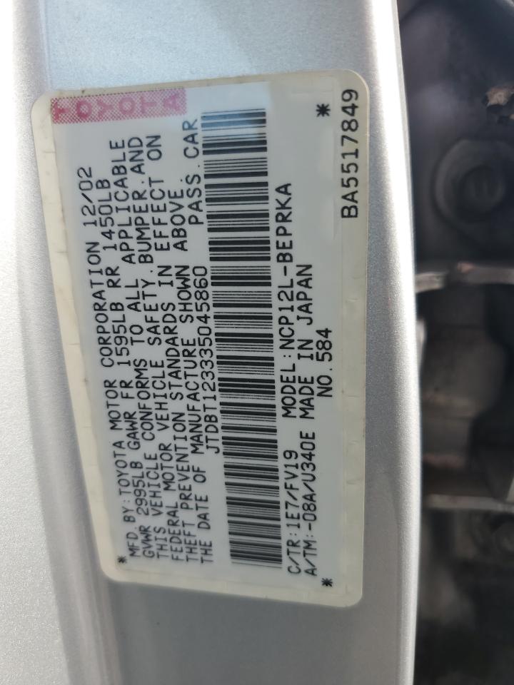 JTDBT123335045860 2003 Toyota Echo