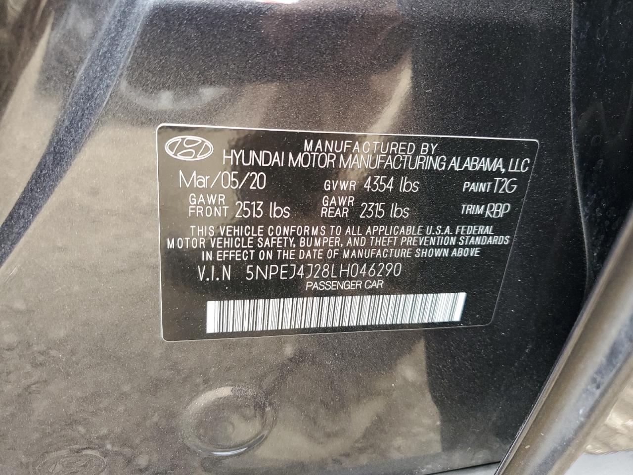 2020 Hyundai Sonata Sel Plus VIN: 5NPEJ4J28LH046290 Lot: 71612214