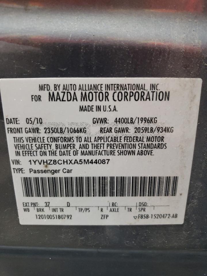 1YVHZ8CHXA5M44087 2010 Mazda 6 I