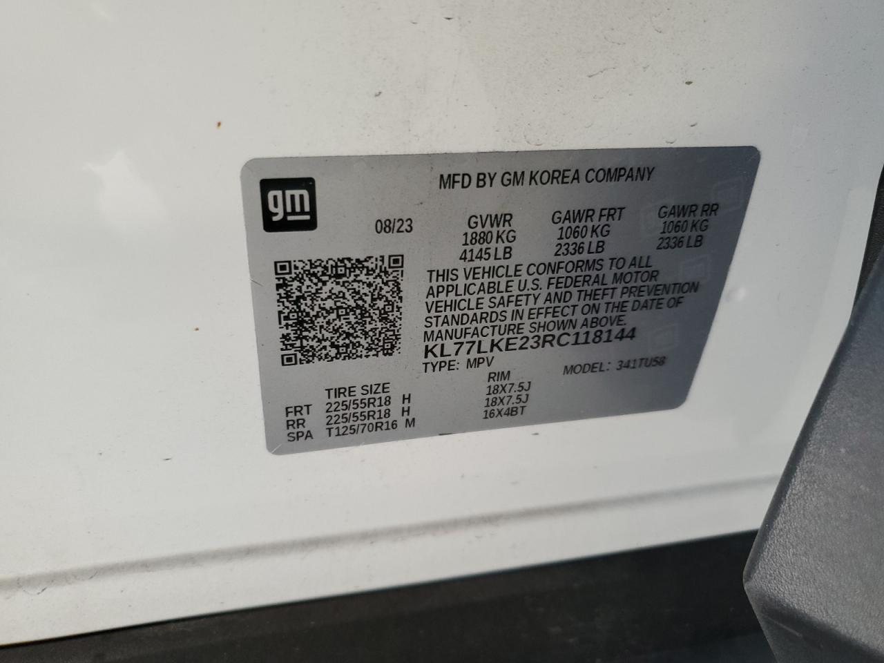 KL77LKE23RC118144 2024 CHEVROLET TRAX - Image 13