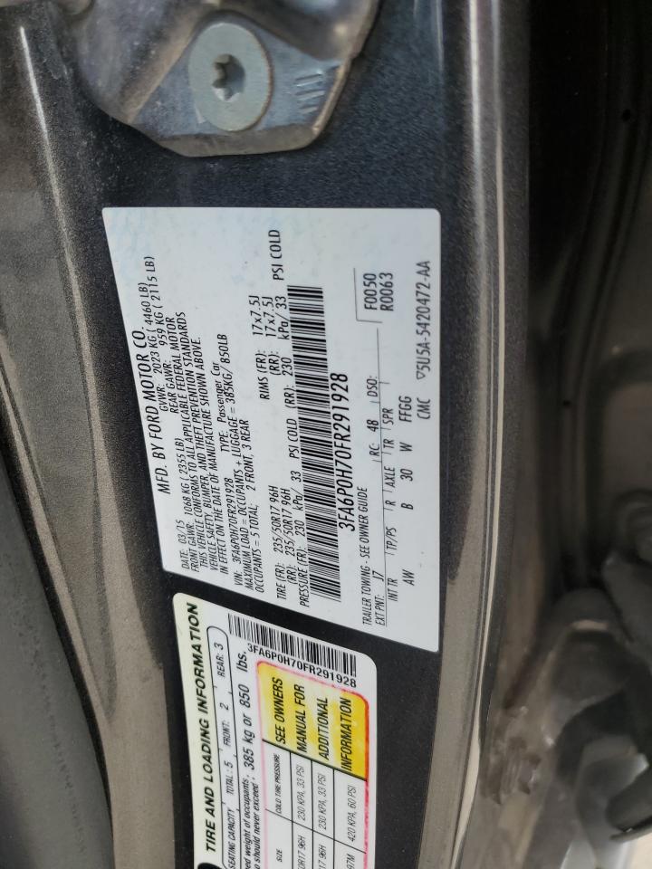 3FA6P0H70FR291928 2015 FORD FUSION - Image 12