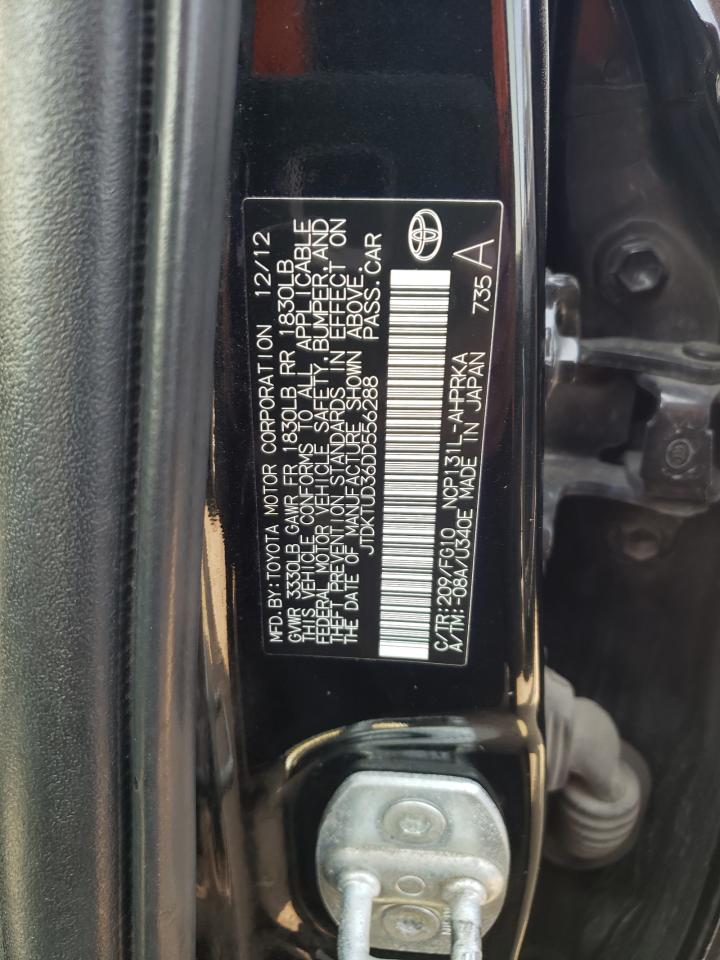 JTDKTUD36DD556288 2013 Toyota Yaris