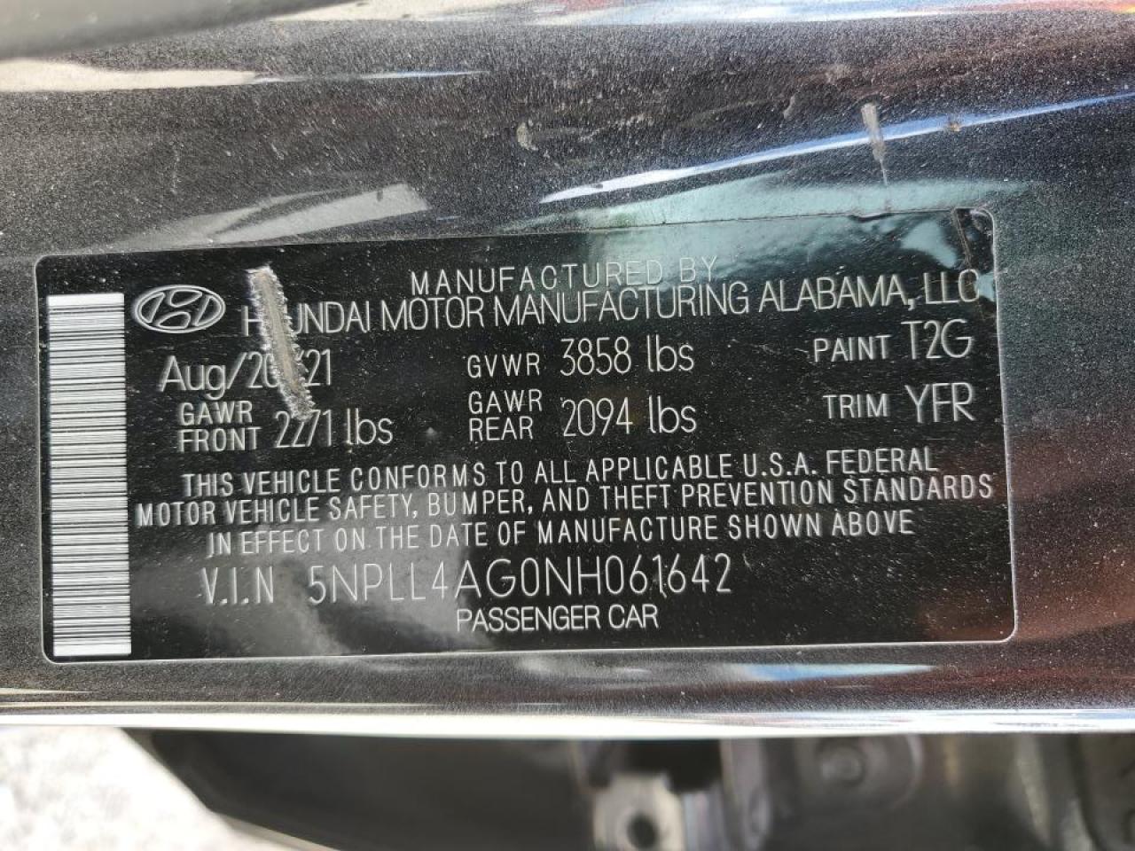 5NPLL4AG0NH061642 2022 Hyundai Elantra Se