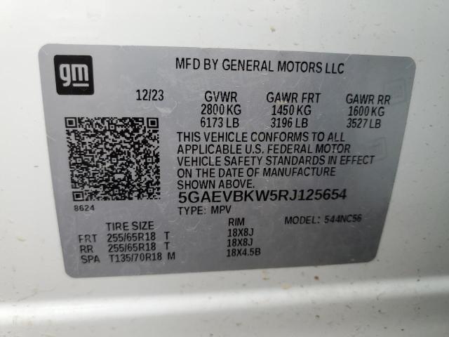 5GAEVBKW5RJ125654 Buick Enclave PR 14