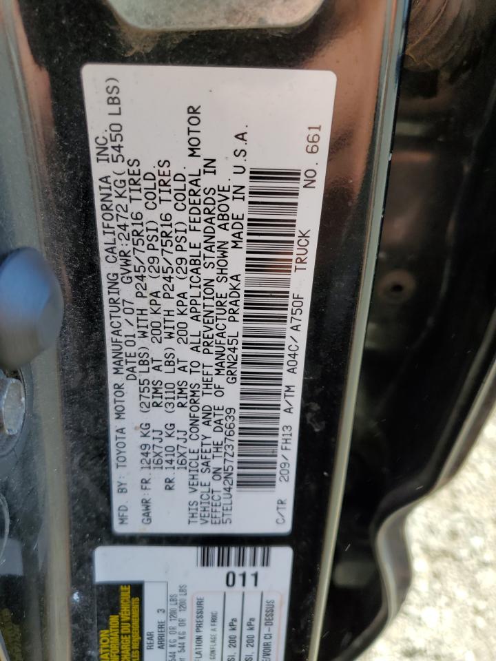 5TELU42N57Z376639 2007 Toyota Tacoma Double Cab