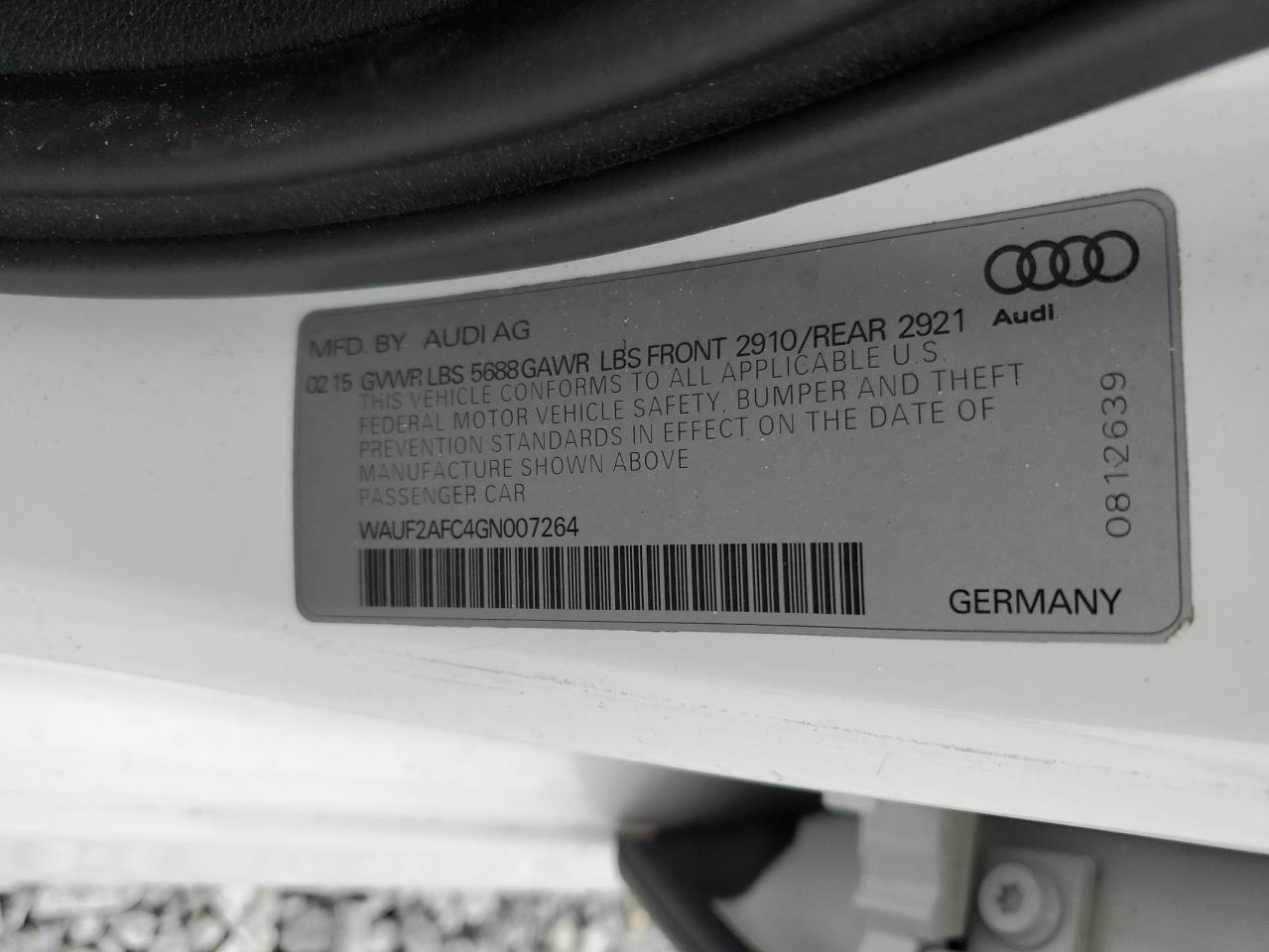 WAUF2AFC4GN007264 2016 Audi S6 Premium Plus