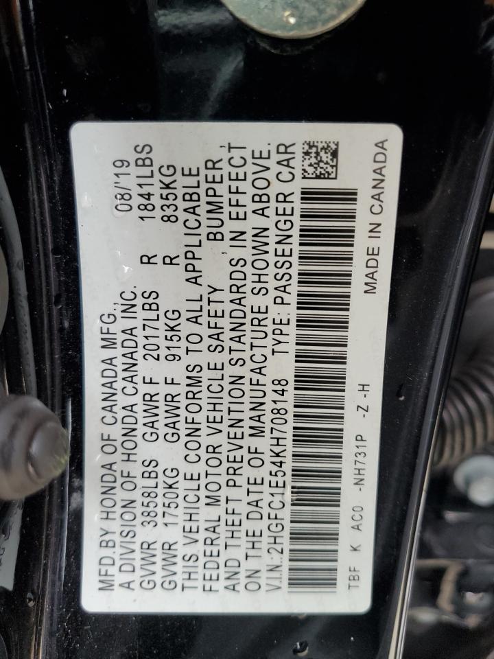 2HGFC1E54KH708148 2019 Honda Civic Si