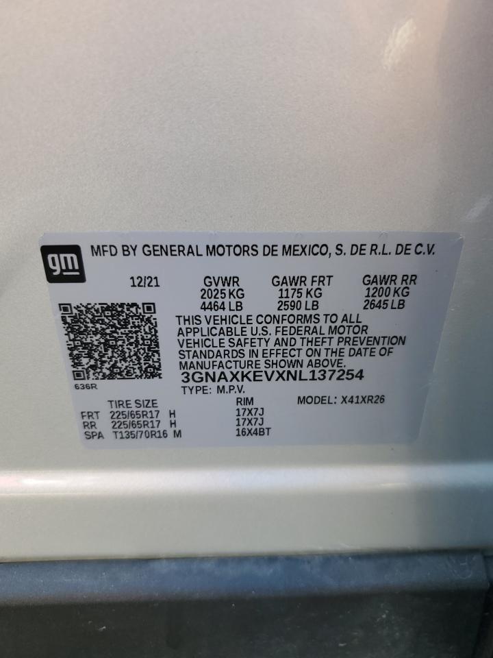 3GNAXKEVXNL137254 2022 CHEVROLET EQUINOX - Image 13