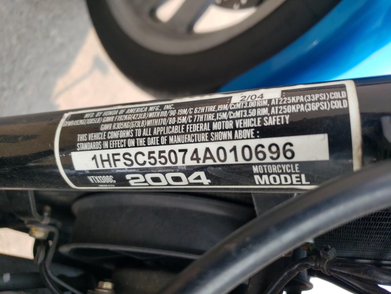 1HFSC55074A010696 2004 Honda Vtx1300 C