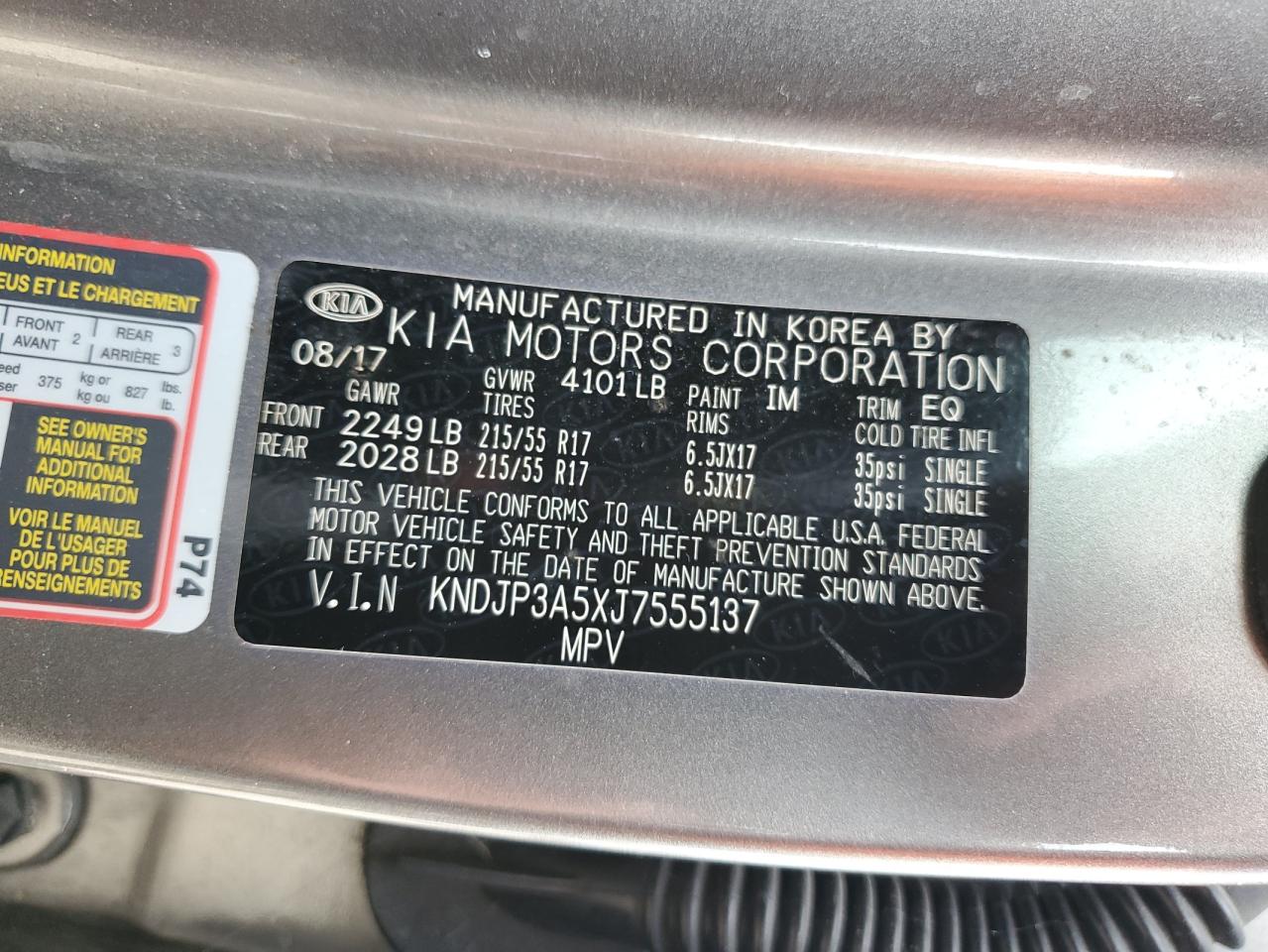 KNDJP3A5XJ7555137 2018 Kia Soul +