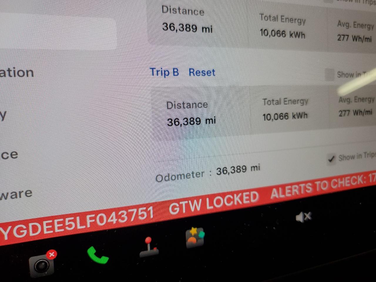 5YJYGDEE5LF043751 2020 Tesla Model Y