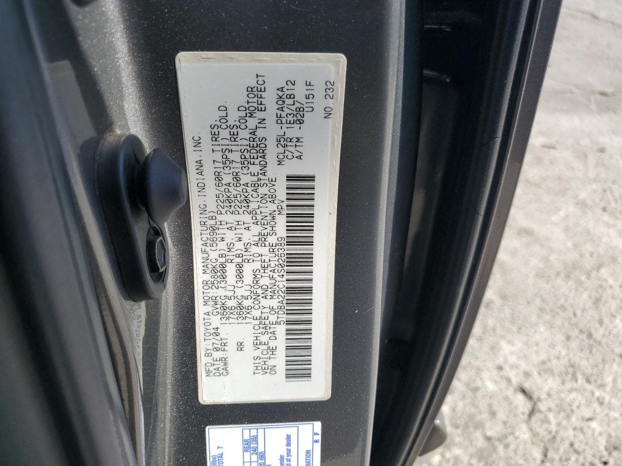 5TDBA22C14S026389 2004 Toyota Sienna Xle