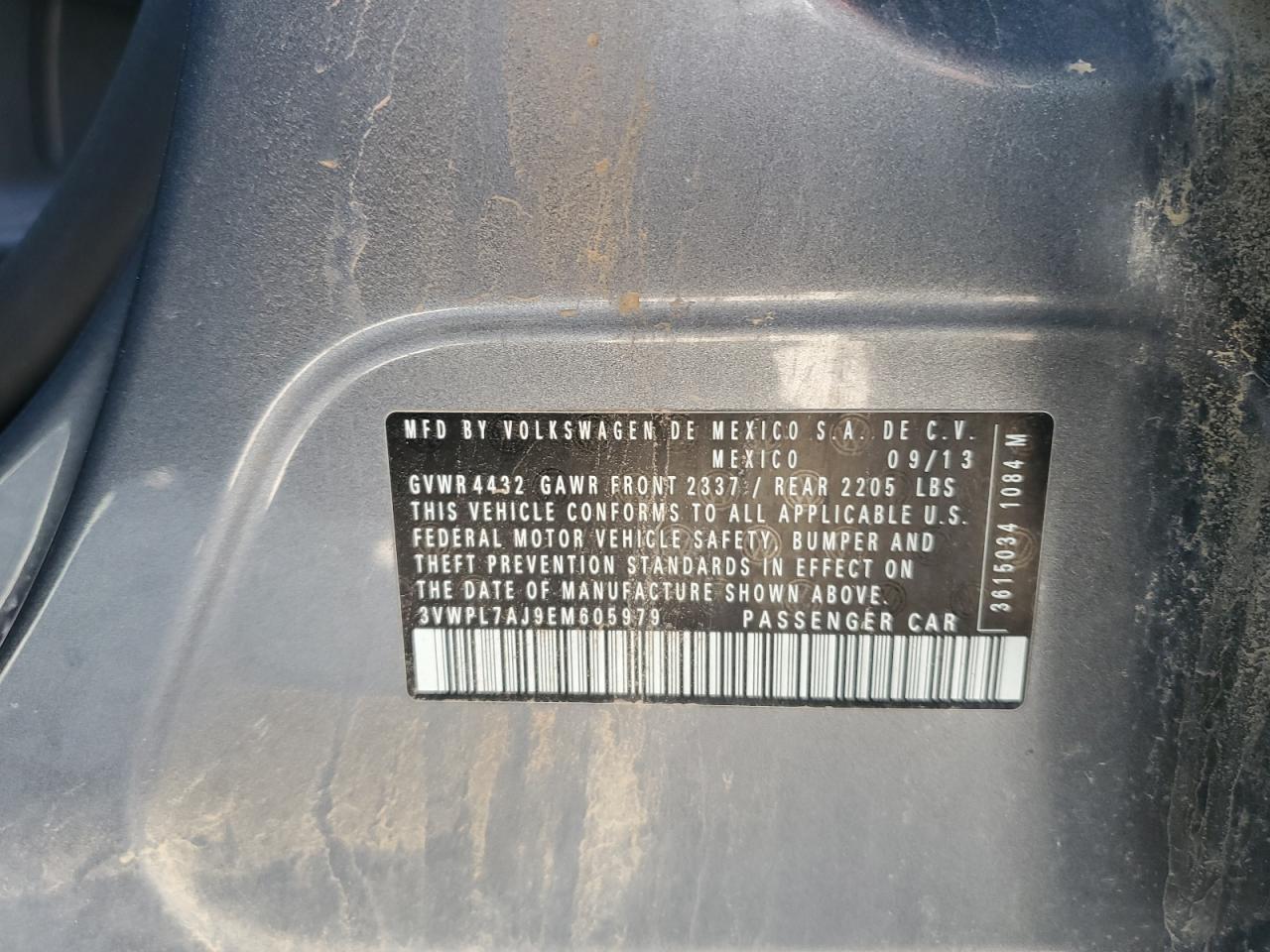 3VWPL7AJ9EM605979 2014 Volkswagen Jetta Tdi