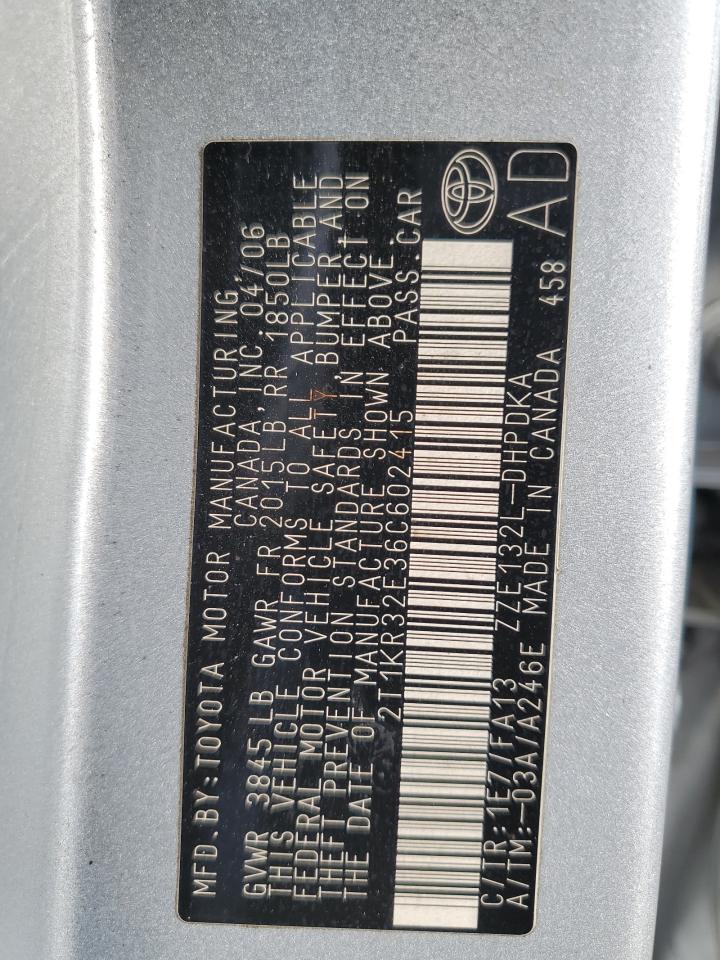 2T1KR32E36C602415 2006 Toyota Corolla Matrix Xr