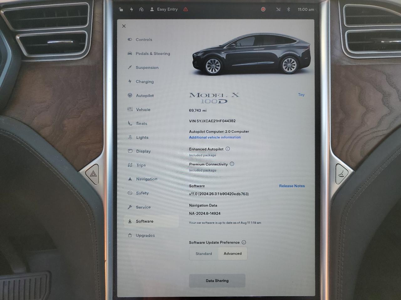 5YJXCAE21HF044382 2017 Tesla Model X