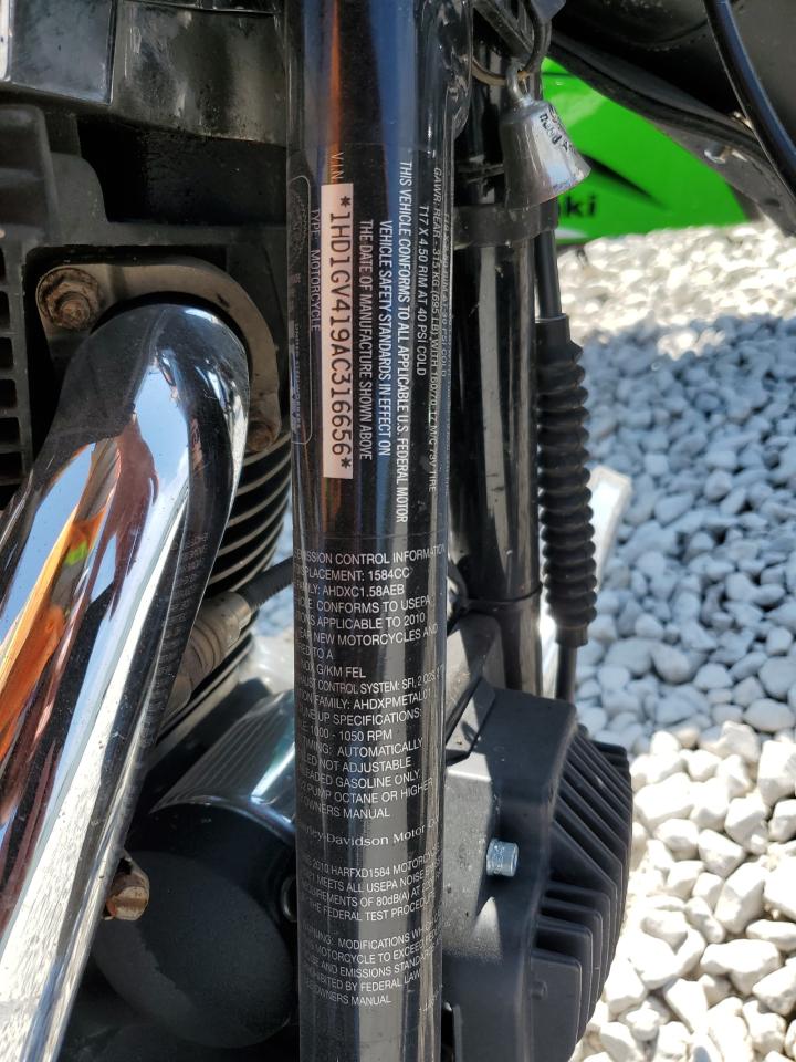 2010 Harley-Davidson Fxdc VIN: 1HD1GV419AC316656 Lot: 71981534