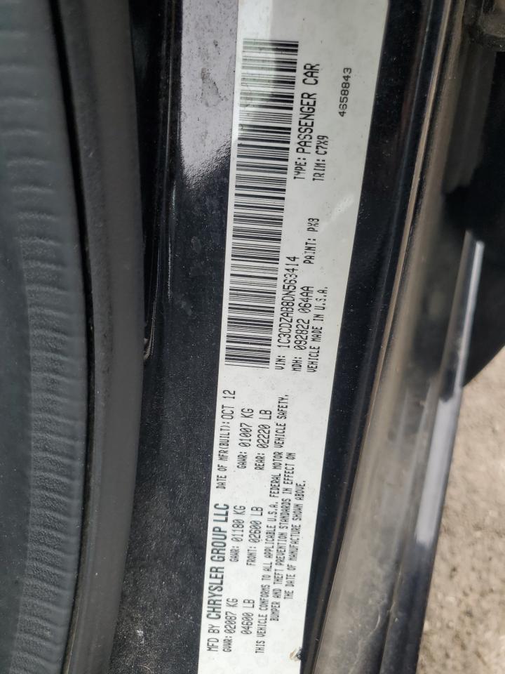 2013 Dodge Avenger Se VIN: 1C3CDZAB8DN563414 Lot: 72404784