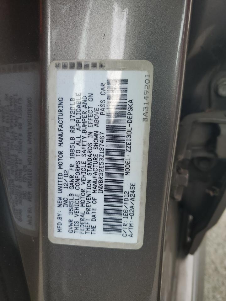 1NXBR32E53Z137467 2003 Toyota Corolla Ce