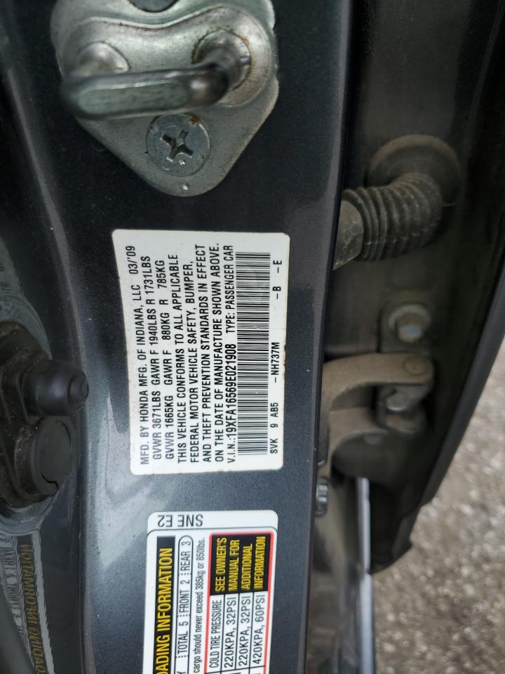 19XFA16569E021908 2009 Honda Civic Lx