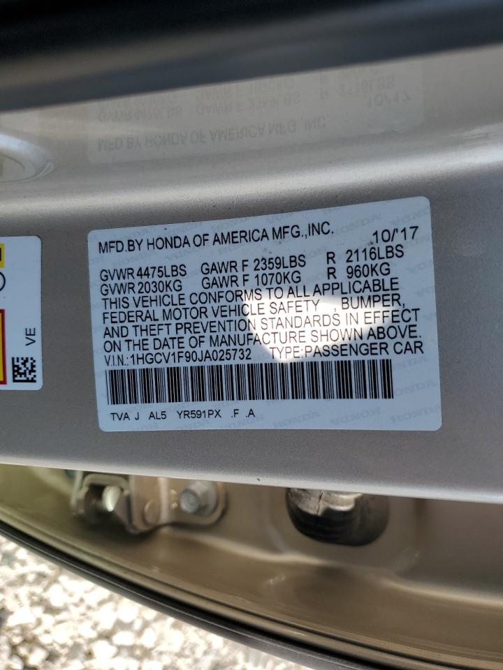 1HGCV1F90JA025732 2018 Honda Accord Touring