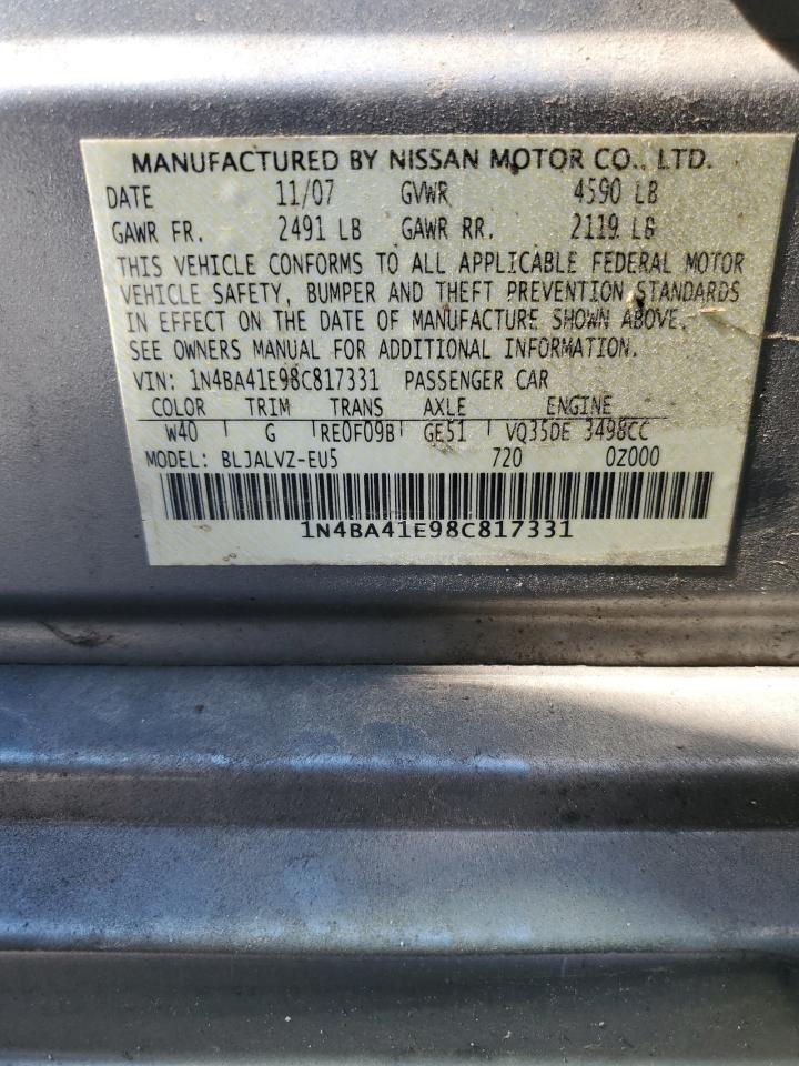 1N4BA41E98C817331 2008 Nissan Maxima Se