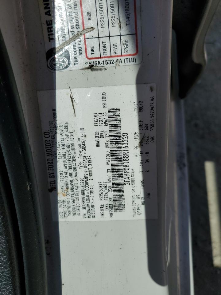 3FAHP08188R163220 2008 Ford Fusion Sel