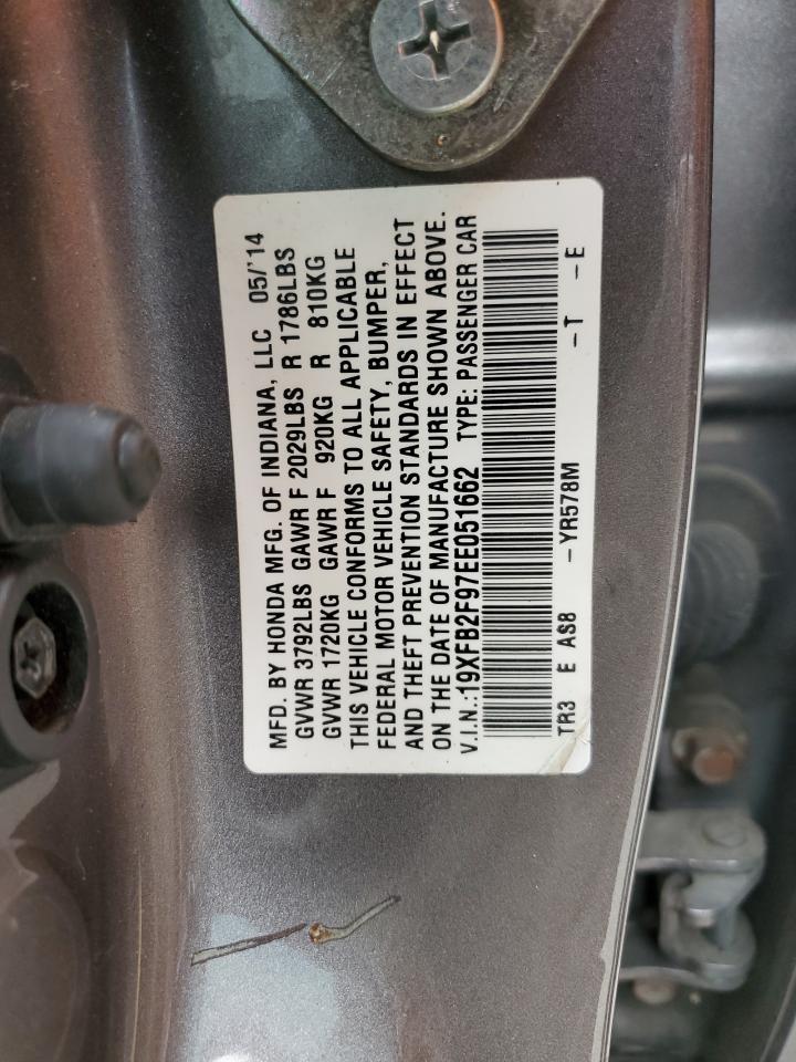 19XFB2F97EE051662 2014 Honda Civic Exl