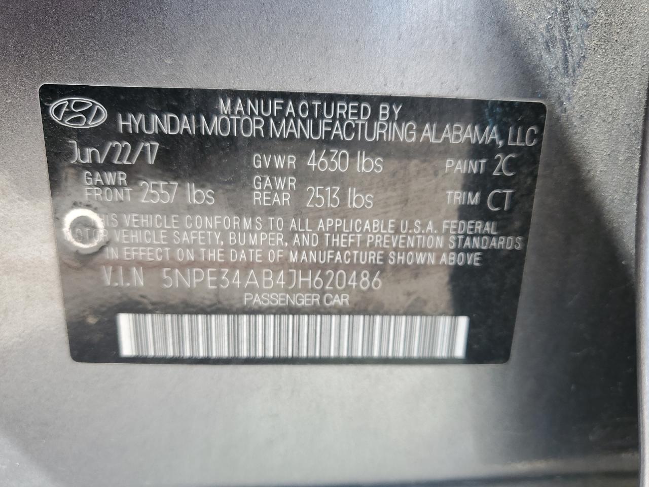 5NPE34AB4JH620486 2018 Hyundai Sonata Sport