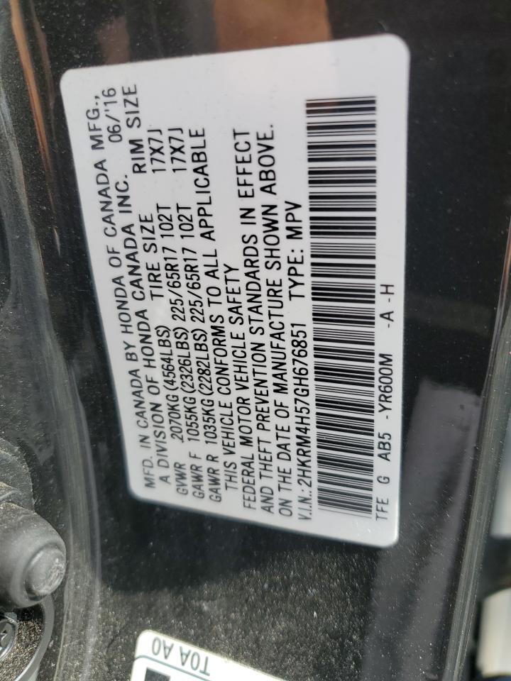 2HKRM4H57GH676851 2016 Honda Cr-V Ex