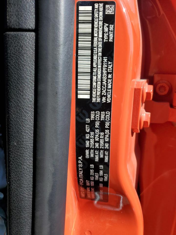 2017 Jeep Renegade Sport VIN: ZACCJAAB3HPF91141 Lot: 71849344