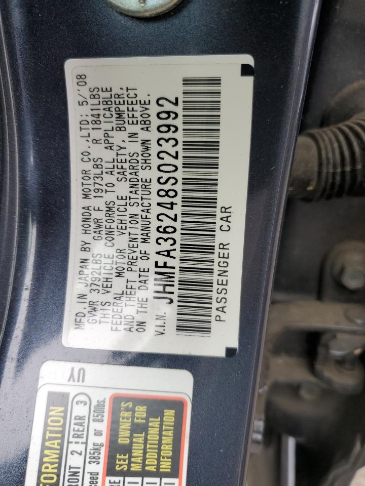 JHMFA36248S023992 2008 Honda Civic Hybrid