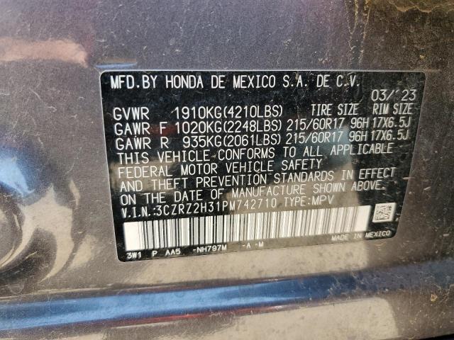 3CZRZ2H31PM742710 Honda HR-V LX 13