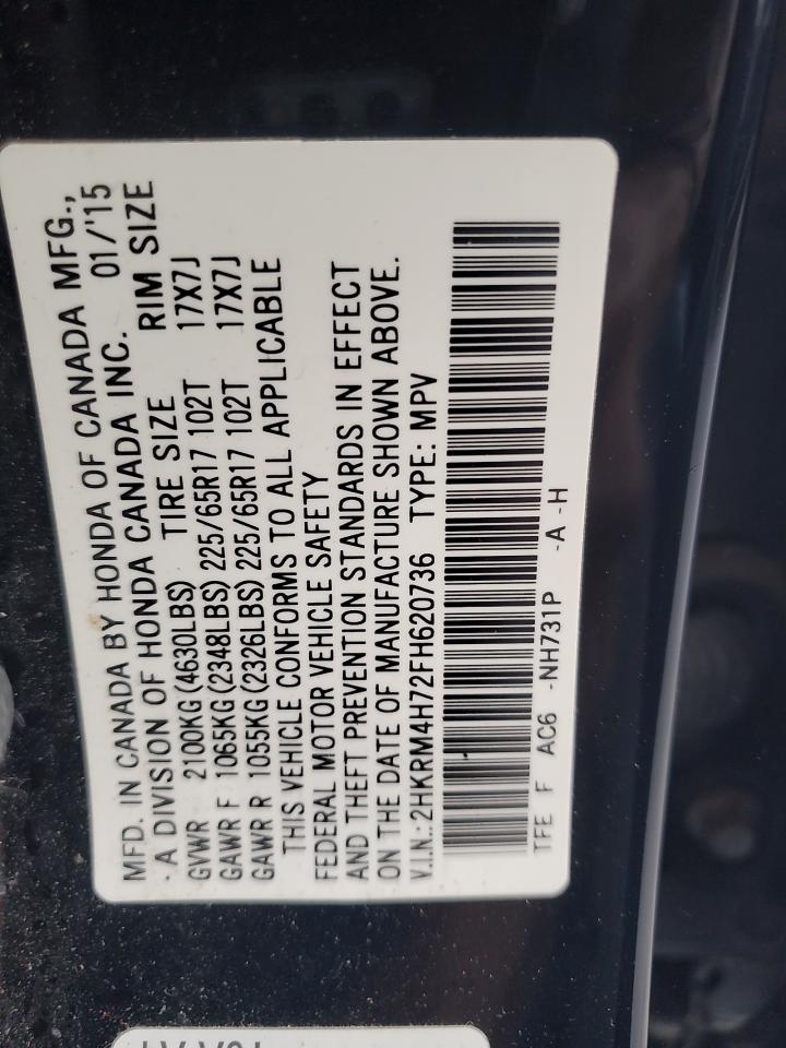 2HKRM4H72FH620736 2015 Honda Cr-V Exl