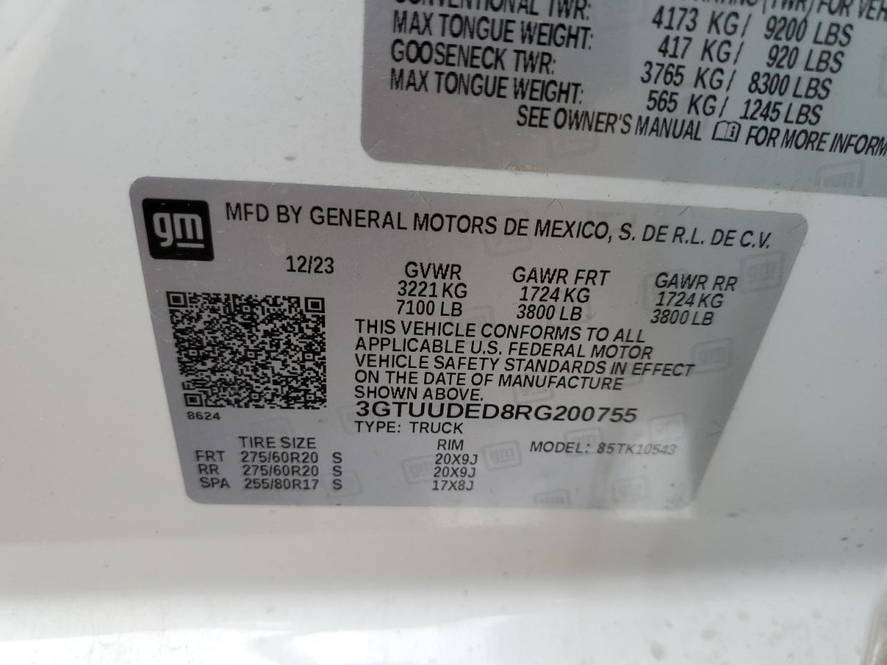 3GTUUDED8RG200755 2024 GMC Sierra K1500 Slt