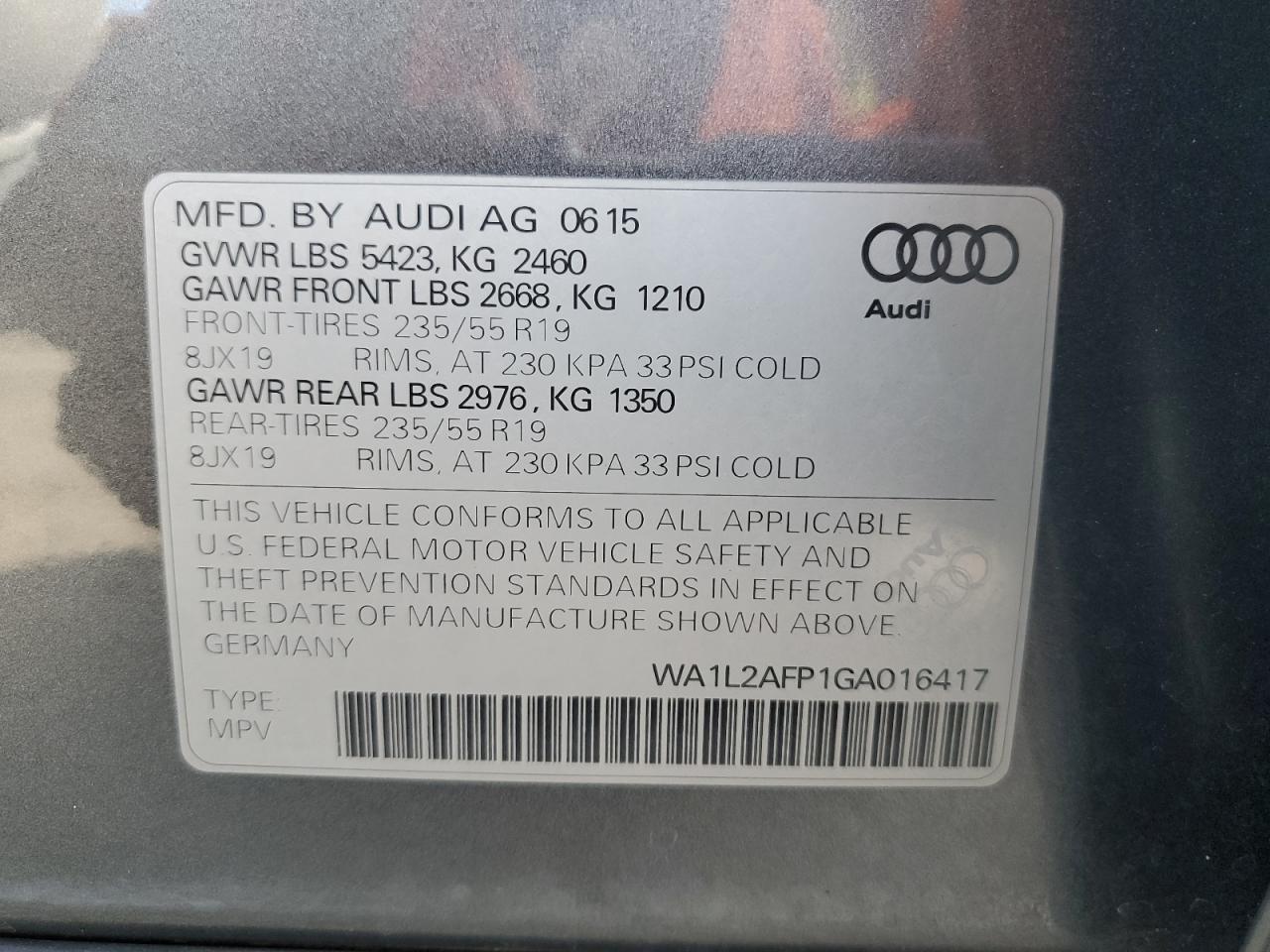 WA1L2AFP1GA016417 2016 Audi Q5 Premium Plus