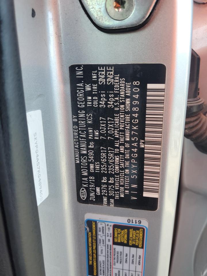 5XYPG4A57KG489408 2019 Kia Sorento Lx 5XYPG4A57KG489408 2019 Kia Sorento Lx