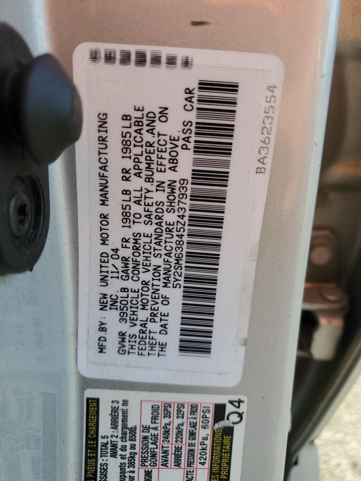 5Y2SM63845Z437939 2005 Pontiac Vibe