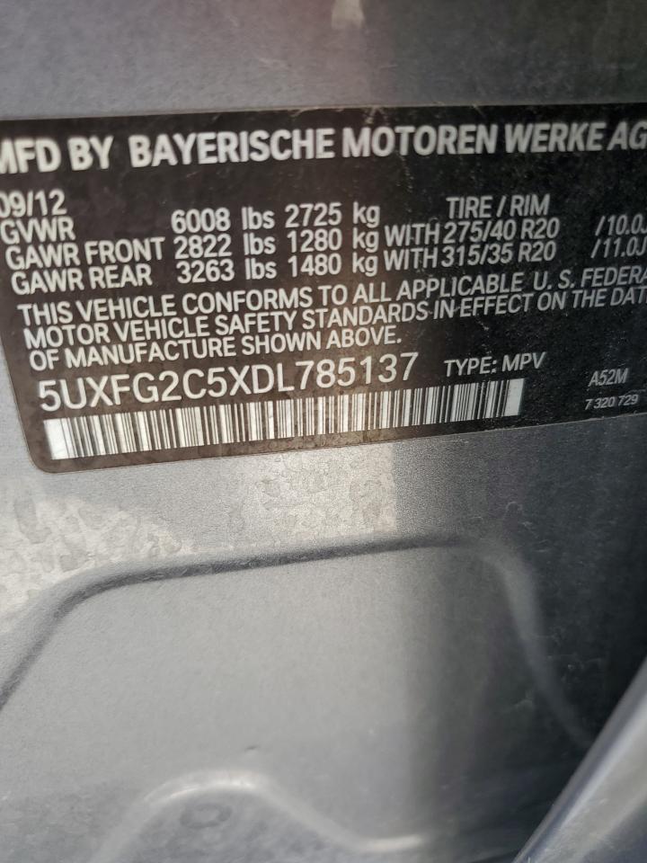 5UXFG2C5XDL785137 2013 BMW X6 xDrive35I