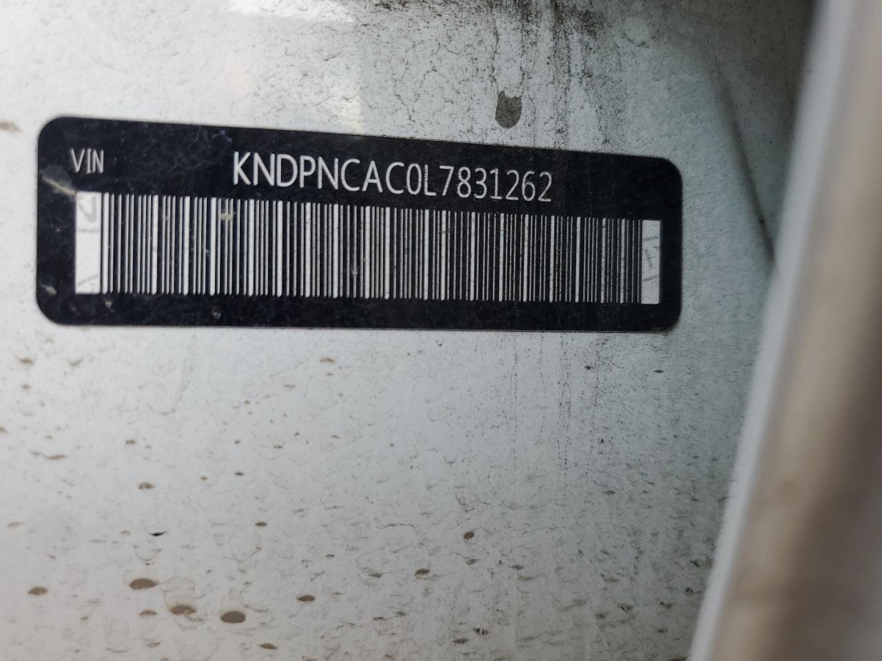 KNDPNCAC0L7831262 2020 Kia Sportage Ex