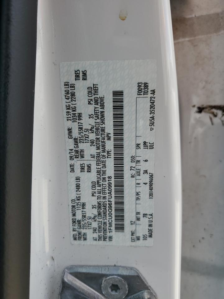 1FMCU0G96FUA09918 2015 Ford Escape Se