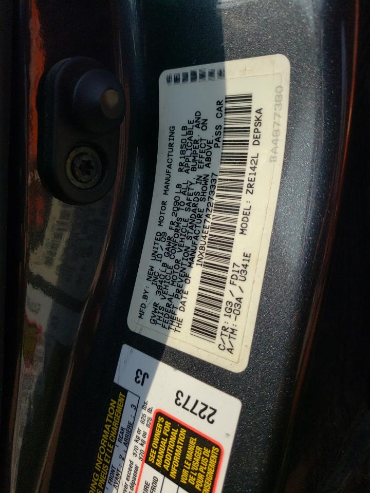 1NXBU4EE7AZ273337 2010 Toyota Corolla Base