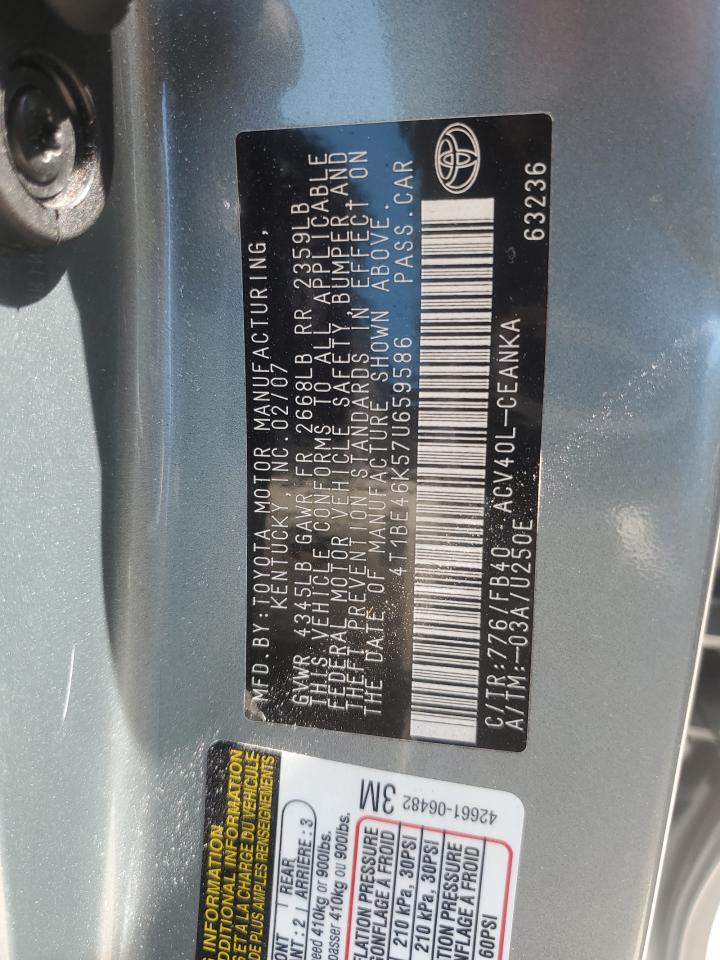 4T1BE46K57U659586 2007 Toyota Camry Ce