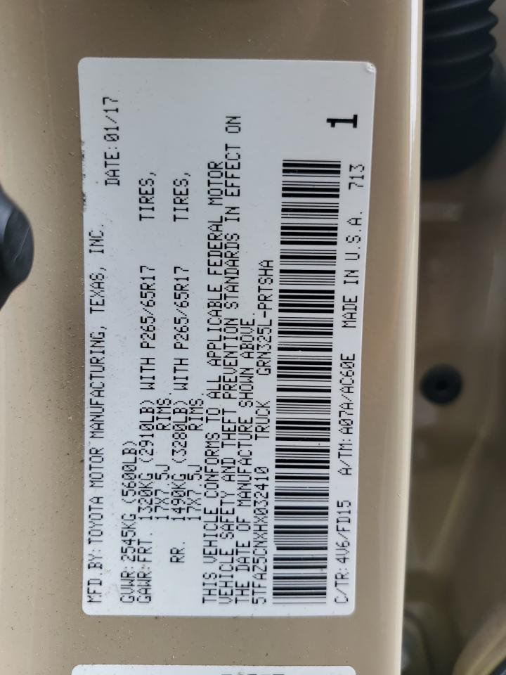 5TFAZ5CNXHX032410 TOYOTA TACOMA 2017
