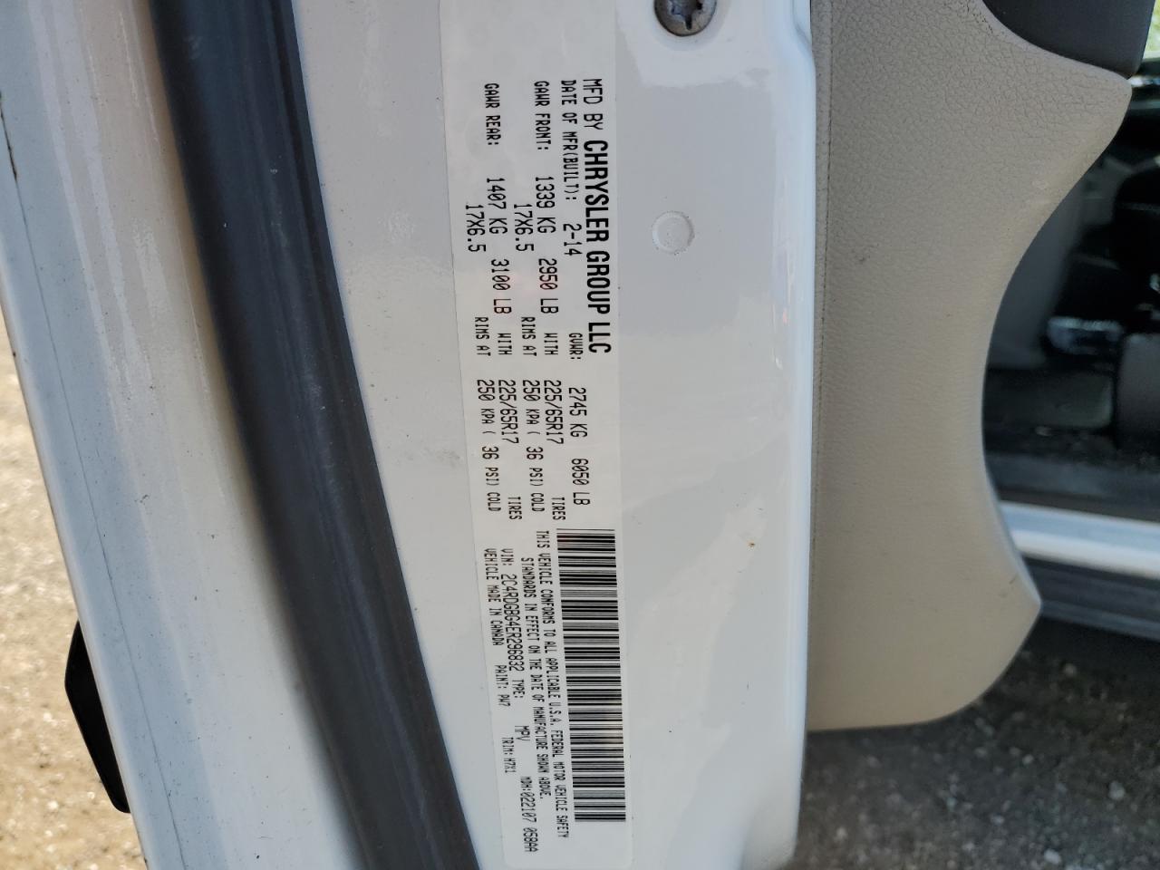 2C4RDGBG4ER296832 2014 Dodge Grand Caravan Se